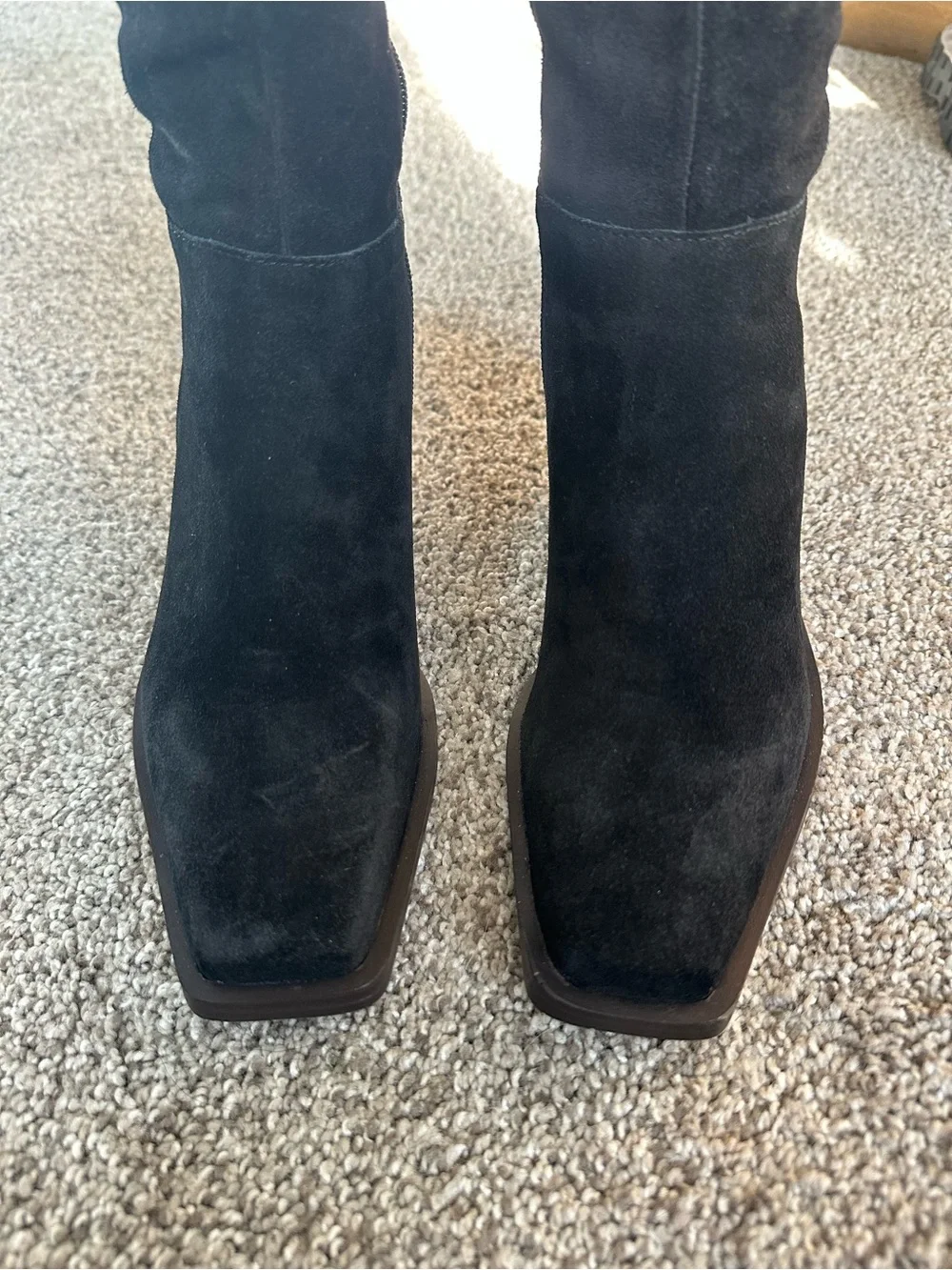 Vince Camuto Alimber Women’s Black Suede Knee-High Boots